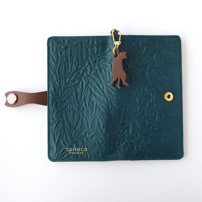 aoneco(アオネコ) 手帳型マルチスマホケース ロング [an019] 革製品を手がけるwajiさんの保護猫プロジェクト ネコ 猫 スマホカバー 多機種対応 本革 かわいい