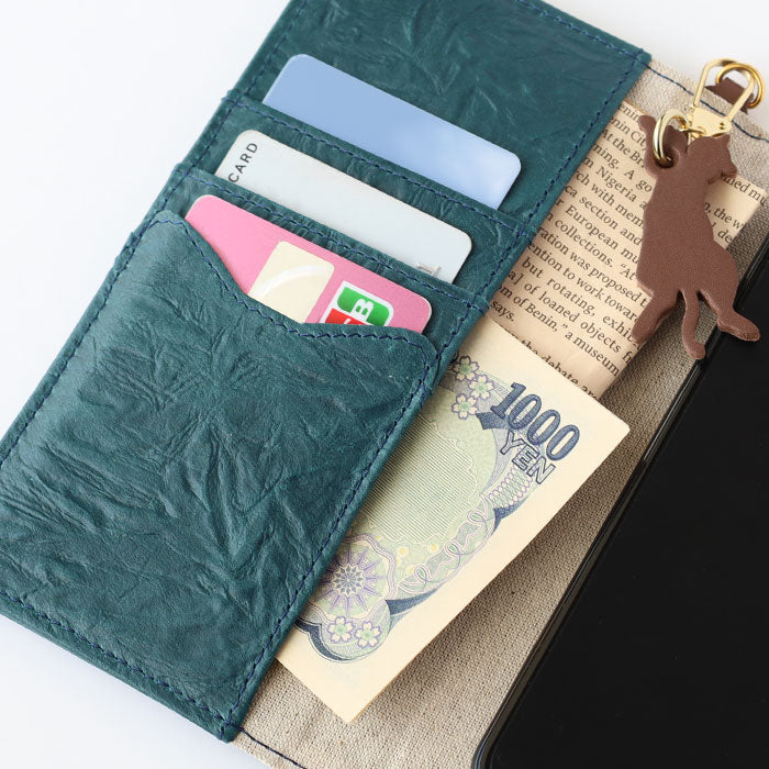 aoneco(アオネコ) 手帳型マルチスマホケース ロング [an019] 革製品を手がけるwajiさんの保護猫プロジェクト ネコ 猫 スマホカバー 多機種対応 本革 かわいい