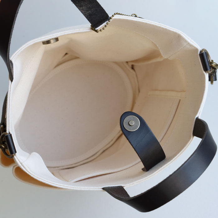 aoneco(アオネコ) 2WAY バケツトートバッグ  [an022] 革製品を手がけるwajiさんの保護猫プロジェクト ネコ 猫 ショルダーバッグ 手提げ 本革 レザー キャンバス