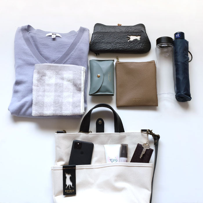 aoneco(アオネコ) 2WAY バケツトートバッグ  [an022] 革製品を手がけるwajiさんの保護猫プロジェクト ネコ 猫 ショルダーバッグ 手提げ 本革 レザー キャンバス