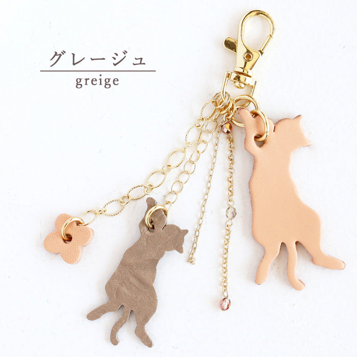 aoneco (Aoneko) ENISHI Charm [an026] Leather goods maker waji's rescue cat project bag charm key chain 
