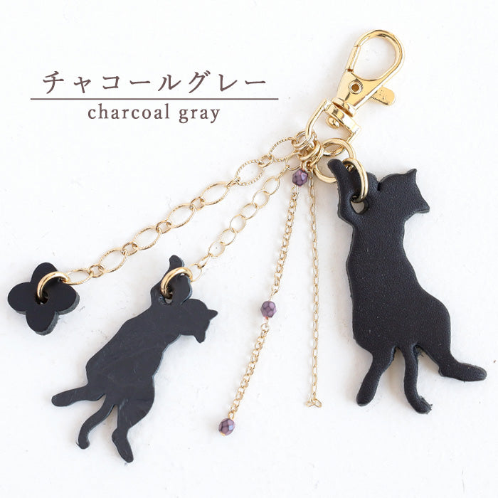 aoneco (Aoneko) ENISHI Charm [an026] Leather goods maker waji's rescue cat project bag charm key chain 