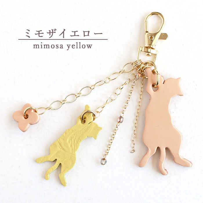 aoneco (Aoneko) ENISHI Charm [an026] Leather goods maker waji's rescue cat project bag charm key chain 