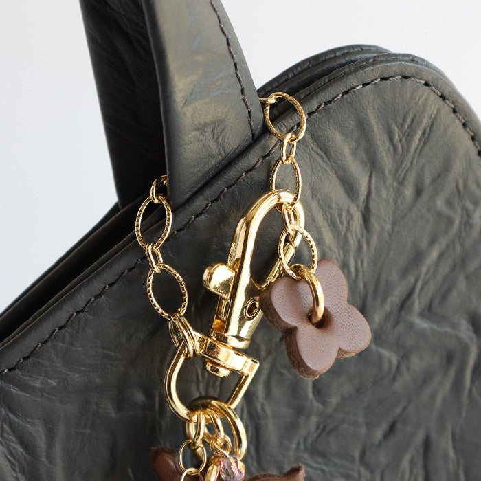 aoneco (Aoneko) ENISHI Charm [an026] Leather goods maker waji's rescue cat project bag charm key chain 