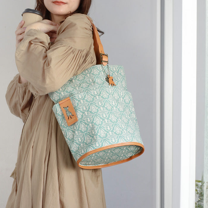 [4 colors] aoneco (Aoneko) Bucket Print Tote Bag [an029] Cat Protection Project by Waji, a leather goods maker Cat Shoulder Bag Handbag 