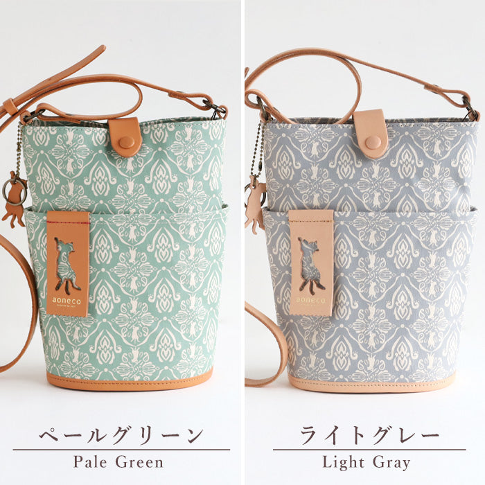 aoneco Bucket Print Shoulder Bag [an030] Leather products maker waji's rescue cat project Cat Cat Shoulder Pochette 