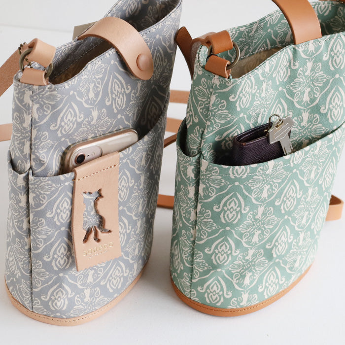 aoneco Bucket Print Shoulder Bag [an030] Leather products maker waji's rescue cat project Cat Cat Shoulder Pochette 