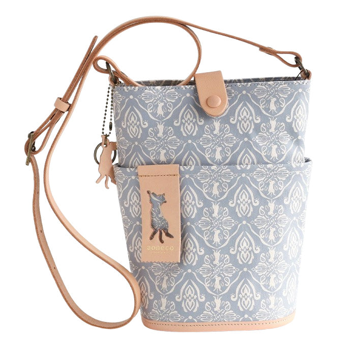 aoneco Bucket Print Shoulder Bag [an030] Leather products maker waji's rescue cat project Cat Cat Shoulder Pochette 