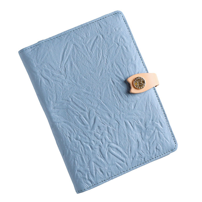 aoneco A6 size genuine leather medicine notebook cover [an044] Leather goods maker waji's rescue cat project Mother and child notebook Passport case Pension notebook Cat Leather 