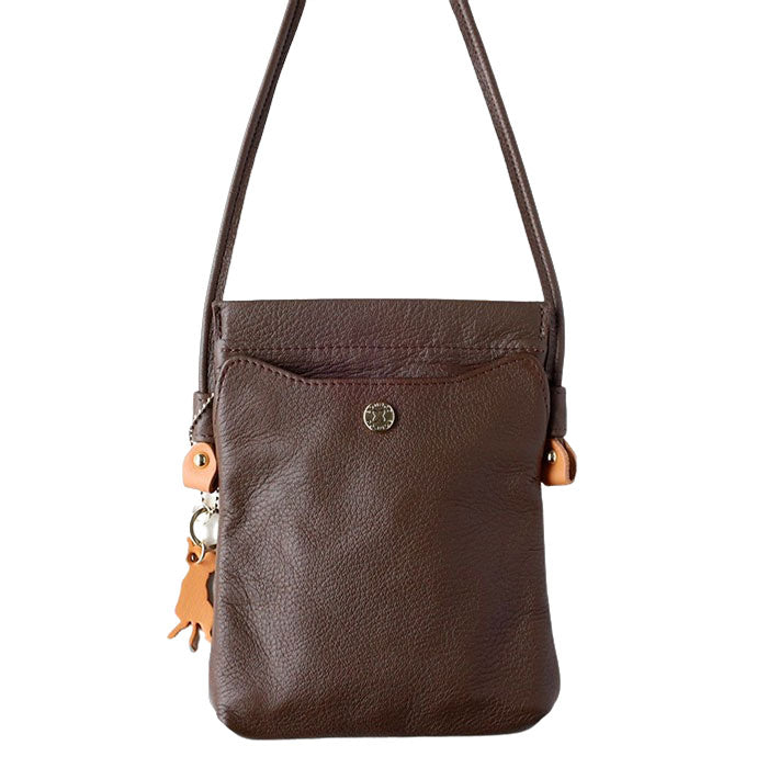aoneco (Aoneko) genuine leather sacoche for women and men [an046] cat protection project by waji, a leather goods maker cat shoulder pouch 