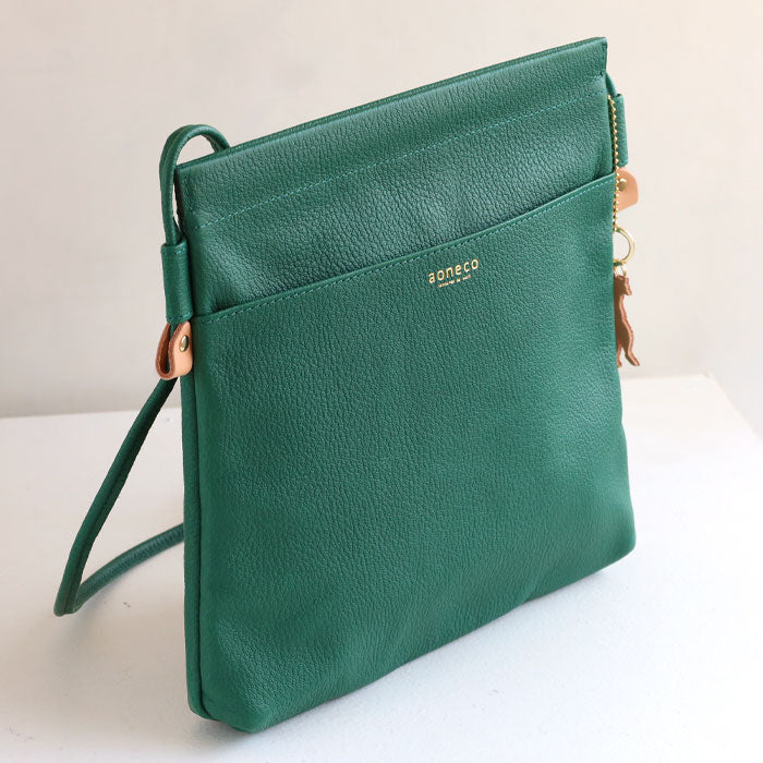 aoneco(アオネコ) 口バネ 本革 ショルダーバッグ レディース メンズ