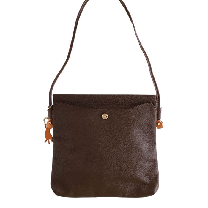 aoneco(アオネコ) 口バネ 本革 ショルダーバッグ レディース メンズ [an047] 革製品を手がけるwajiさんの保護猫プロジェクト ネコ 猫 肩掛け ポシェット