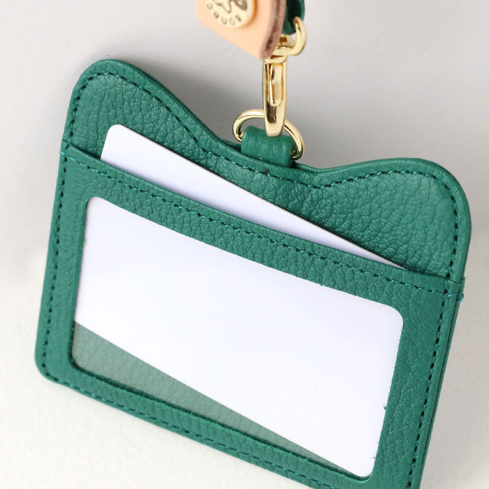 aoneco(アオネコ) 本革 IDカードケース [an052]  保護猫 支援 寄付 革小物 ブランド レディース メンズ レザー ネックストラップ 名札