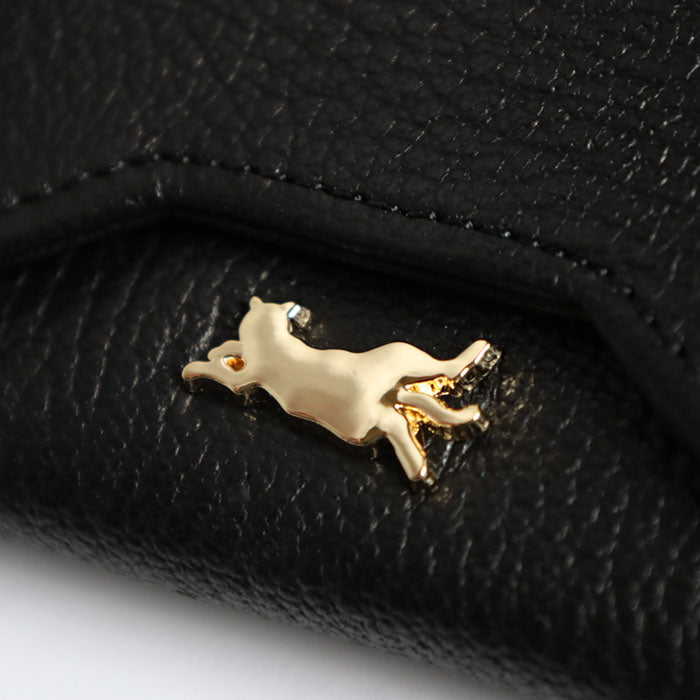 aoneco(アオネコ)  本革 かぶせ名刺入れ レディース メンズ [an053] 保護猫 支援 寄付 革小物 ブランド レディース メンズ レザー 牛革 名刺ケース カードケース