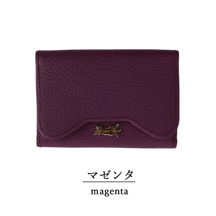 aoneco (Aoneko) Genuine Leather Flip Business Card Holder for Women and Men [an053]  Support for Shelter Cats, Donation, Leather Goods Brand, Women's Men's Leather Cowhide Business Card Case Card Holder