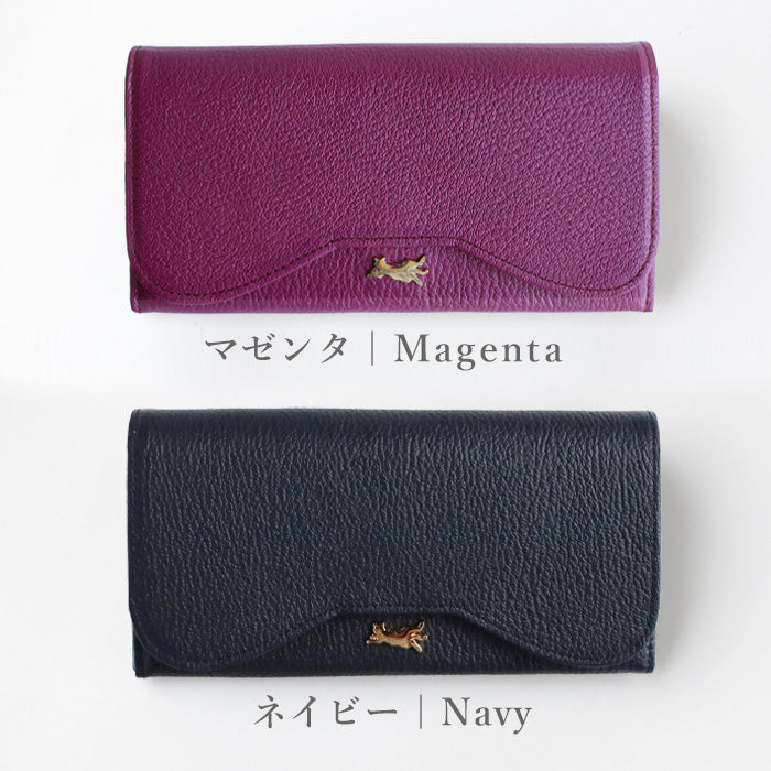 aoneco (Aoneko) Genuine Leather Clasp Long Wallet for Women and Men [an054]  Supporting Shelter Cats, Donation, Leather Wallet, Brand, Long Wallet, Cowhide, Leather