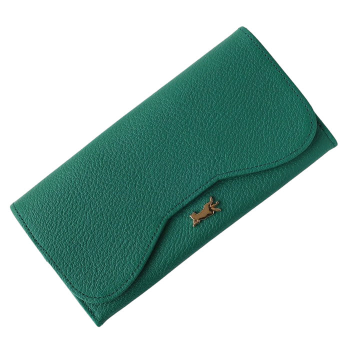 aoneco(アオネコ)  本革 かぶせロングウォレット レディース メンズ [an054] 保護猫 支援 寄付 革財布 ブランド 長財布 牛革 レザー