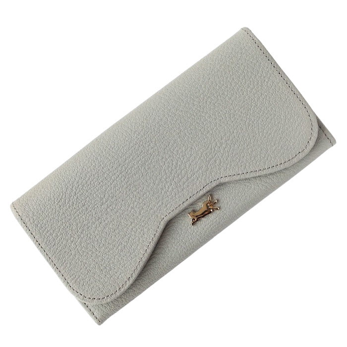 aoneco(アオネコ)  本革 かぶせロングウォレット レディース メンズ [an054] 保護猫 支援 寄付 革財布 ブランド 長財布 牛革 レザー