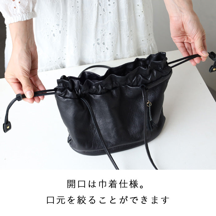 aoneco Leather Drawstring Tote Bag [an056] Stray Cat Support Donation Bag Brand Women's