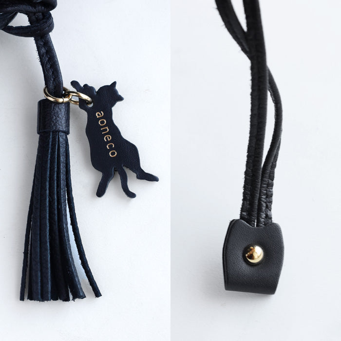aoneco Leather Drawstring Tote Bag [an056] Stray Cat Support Donation Bag Brand Women's