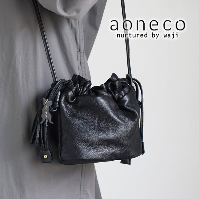 aoneco(アオネコ) レザー巾着 ショルダーバッグ [an057] 保護猫 支援
