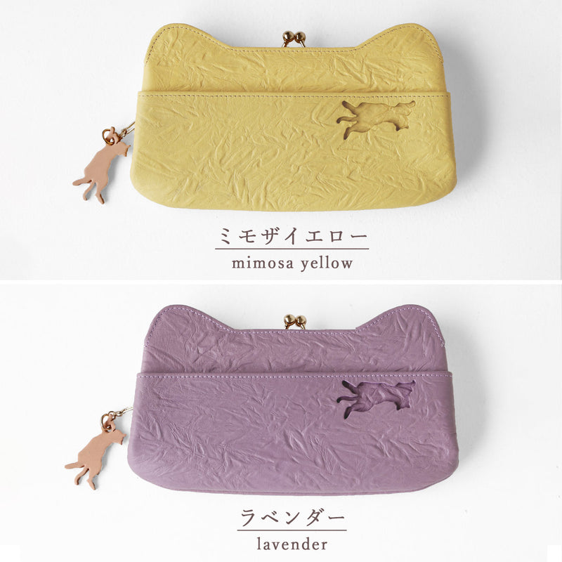 【7色】aoneco(アオネコ) NEW がま口 ロングウォレット [an061] 保護猫 支援 寄付 ブランド レディース 長財布