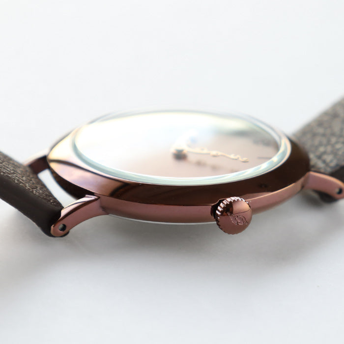 DEDEGUMO(デデグモ) 手作り 腕時計 アニバーサリーウォッチ S ブラウン メンズ レディース [AN31-BR] 京都 ハンドメイド ウォッチ ブランド