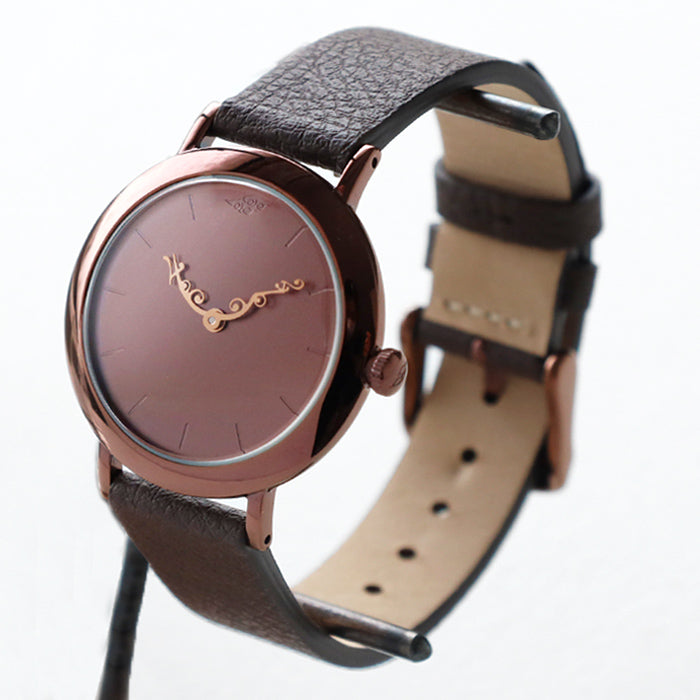 DEDEGUMO(デデグモ) 手作り 腕時計 アニバーサリーウォッチ S ブラウン メンズ レディース [AN31-BR] 京都 ハンドメイド ウォッチ ブランド