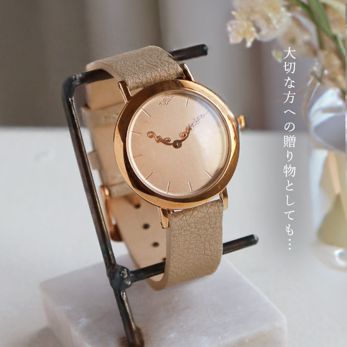 DEDEGUMO Handmade Watch Anniversary Watch S Pink Gold Men's Women's [AN31-PG] Kyoto Handmade Watch Brand 