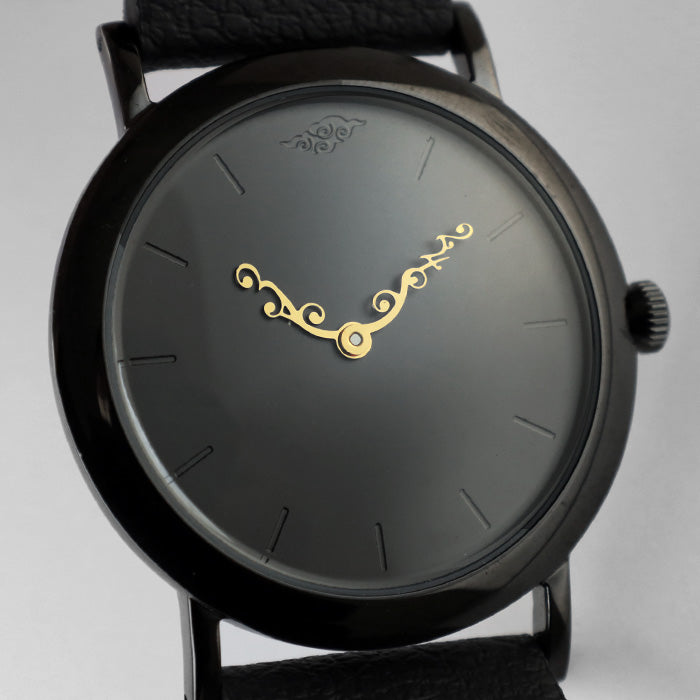 DEDEGUMO(デデグモ) 手作り 腕時計 アニバーサリーウォッチ M ブラック メンズ レディース [AN36-BK] 京都 ハンドメイド ウォッチ ブランド