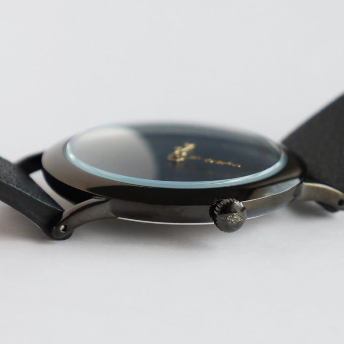 DEDEGUMO(デデグモ) 手作り 腕時計 アニバーサリーウォッチ M ブラック メンズ レディース [AN36-BK] 京都 ハンドメイド ウォッチ ブランド