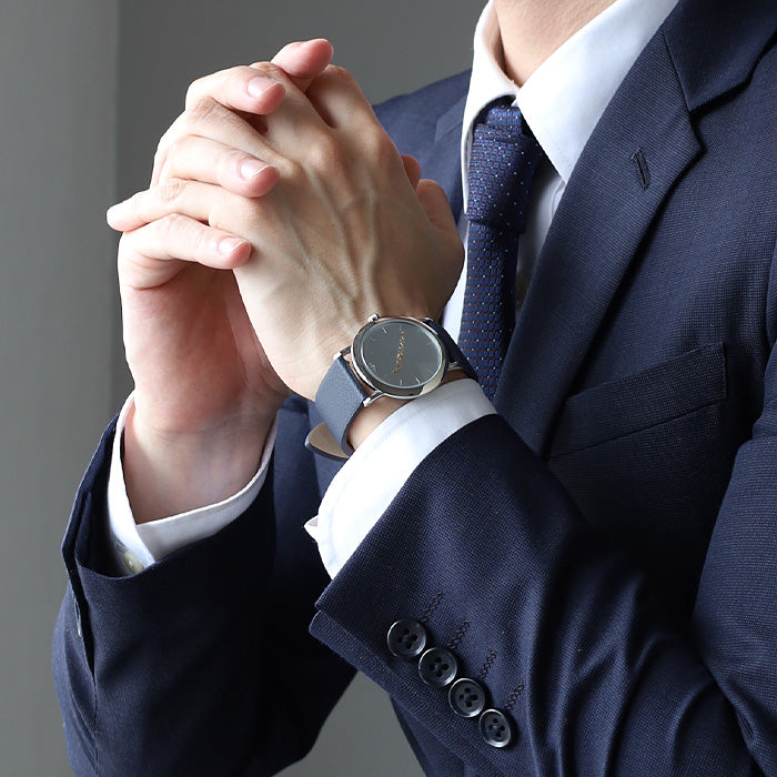 DEDEGUMO(デデグモ) 手作り 腕時計 アニバーサリーウォッチ M シルバー メンズ レディース [AN36-SV] 京都 ハンドメイド ウォッチ ブランド