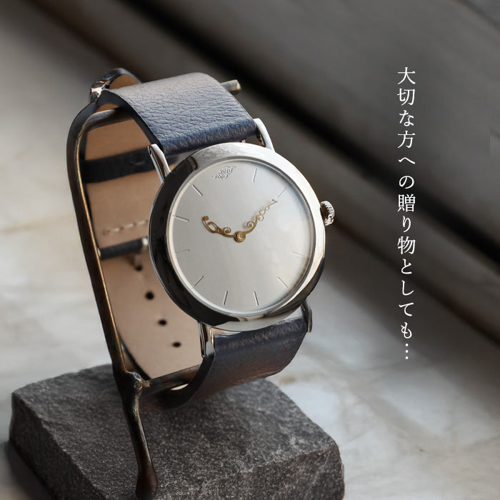 DEDEGUMO(デデグモ) 手作り 腕時計 アニバーサリーウォッチ M シルバー メンズ レディース [AN36-SV] 京都 ハンドメイド ウォッチ ブランド
