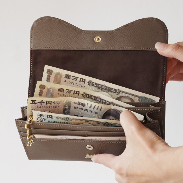 aoneco luxe(アオネコ ラグゼ ) かぶせ ロング ウォレット レディース