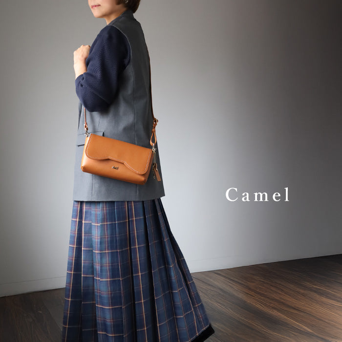 【5色】aoneco Luxe(アオネコ ラグゼ) ポシェット ショルダー レディース [anp002] 保護猫 支援 寄付 ハンドメイド 本革 ブランド 革製品を手がけるwajiさんの保護猫プロジェクト