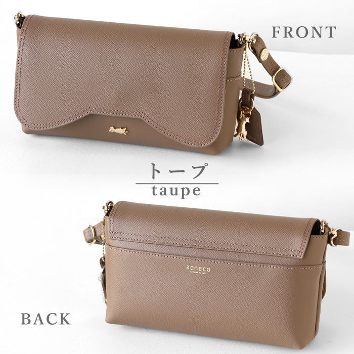 【5色】aoneco Luxe(アオネコ ラグゼ) ポシェット ショルダー レディース [anp002] 保護猫 支援 寄付 ハンドメイド 本革 ブランド 革製品を手がけるwajiさんの保護猫プロジェクト