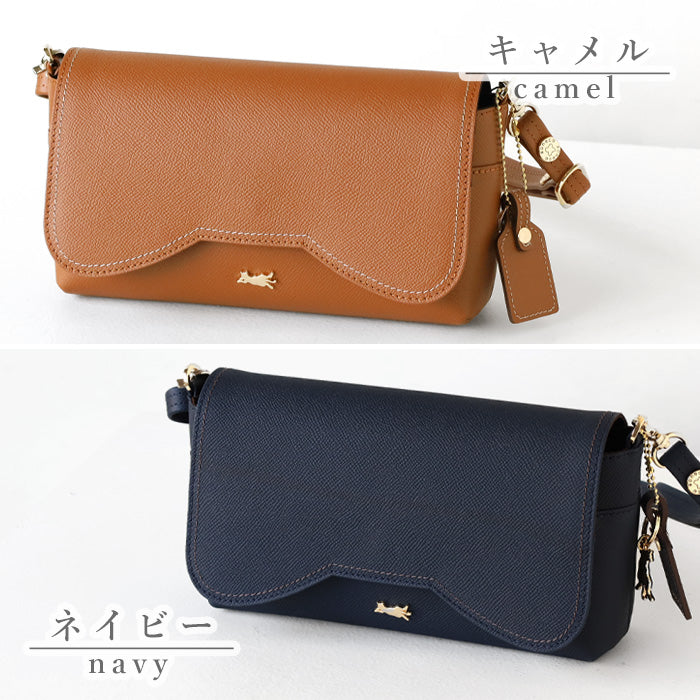 【5色】aoneco Luxe(アオネコ ラグゼ) ポシェット ショルダー レディース [anp002] 保護猫 支援 寄付 ハンドメイド 本革 ブランド 革製品を手がけるwajiさんの保護猫プロジェクト