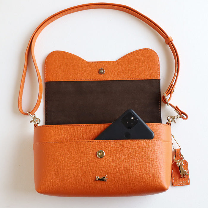 【5色】aoneco Luxe(アオネコ ラグゼ) ポシェット ショルダー レディース [anp002] 保護猫 支援 寄付 ハンドメイド 本革 ブランド 革製品を手がけるwajiさんの保護猫プロジェクト