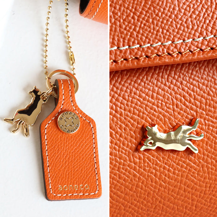 【5色】aoneco Luxe(アオネコ ラグゼ) ポシェット ショルダー レディース [anp002] 保護猫 支援 寄付 ハンドメイド 本革 ブランド 革製品を手がけるwajiさんの保護猫プロジェクト