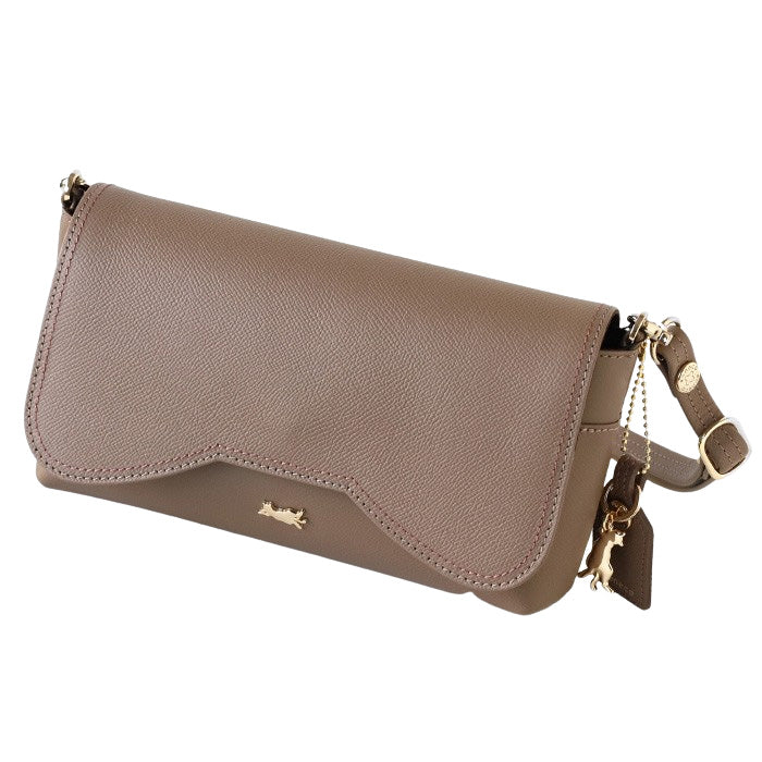 [5 colors] aoneco Luxe (Aoneko Luxe) Pochette Shoulder Women's [anp002] Rescue Cat Support Donation Handmade Genuine Leather Brand Leather Products by Waji's Rescue Cat Project 