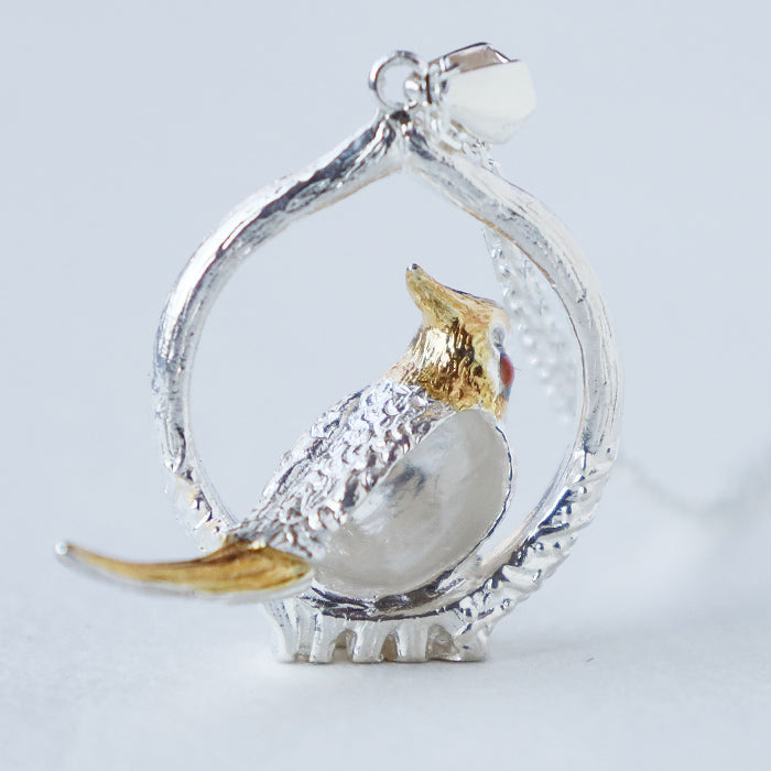 オカメインコ ペンダント ネックレス naturama 新品未使用 naturama(ナチュラマ) オカメインコ ペンダント シルバー925 [AP108