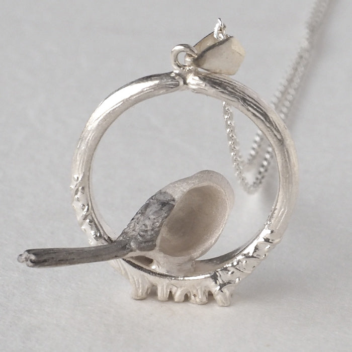 naturama(ナチュラマ) 枝にとまる シマエナガ ペンダント シルバー925 [AP77] AramaRoots(アラマルーツ) 加藤心姿