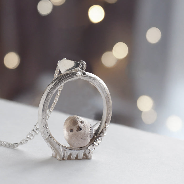 naturama(ナチュラマ) 枝にとまる シマエナガ ペンダント シルバー925 [AP77] AramaRoots(アラマルーツ) 加藤心姿