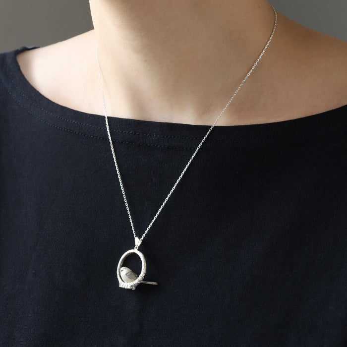 naturama(ナチュラマ) 枝にとまる シマエナガ ペンダント シルバー925 [AP77] AramaRoots(アラマルーツ) 加藤心姿