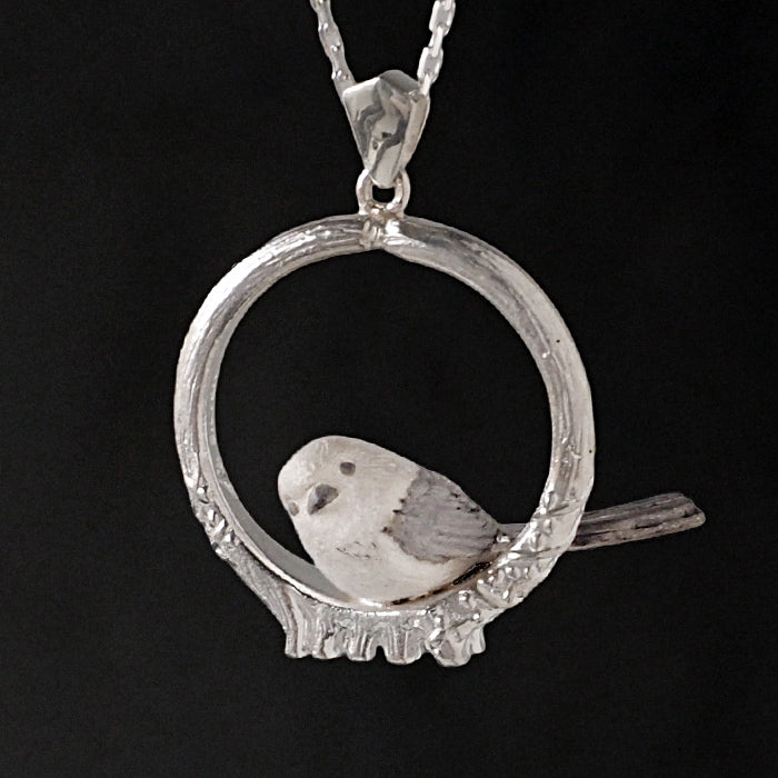 naturama(ナチュラマ) 枝にとまる シマエナガ ペンダント シルバー925 [AP77] AramaRoots(アラマルーツ) 加藤心姿