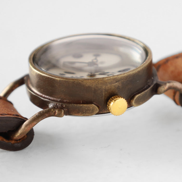 ARKRAFT（アークラフト）手作り腕時計“Pivo small” ホワイトシェル文字盤 プレミアムストラップ [AR-C-013-WH]