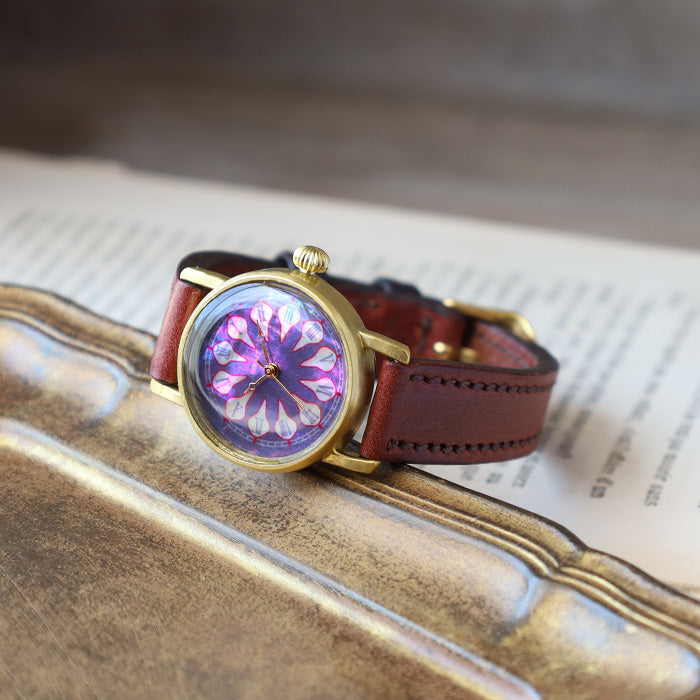 ARKRAFT Watchmaker Hidekazu Araki Handmade Watch “Janis Small” Purple Sky Fireworks Purple Shell Dial [AR-C-030-PU] Ladies Women 
