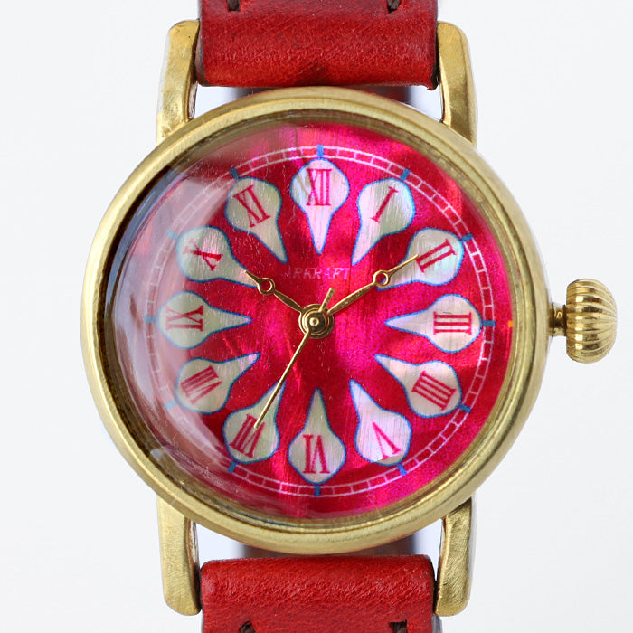 ARKRAFT Watchmaker Hidekazu Araki Handmade Watch “Janis Small” Sunset Fireworks Shell Dial Ladies Women [AR-C-030-RD] 
