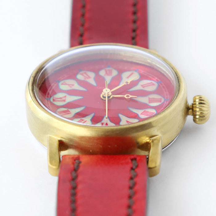 ARKRAFT Watchmaker Hidekazu Araki Handmade Watch “Janis Small” Sunset Fireworks Shell Dial Ladies Women [AR-C-030-RD] 