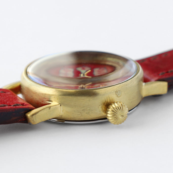 ARKRAFT Watchmaker Hidekazu Araki Handmade Watch “Janis Small” Sunset Fireworks Shell Dial Ladies Women [AR-C-030-RD] 